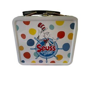 Carnival Multicolor Polka Dots With Handle Seuss At Sea Metal Tin Lunchbox